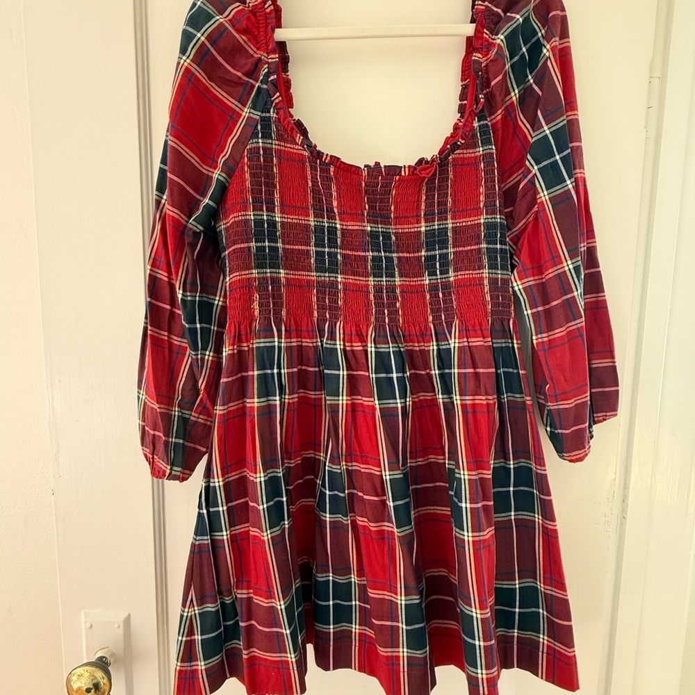 Hill House Norah nap dress in red tartan